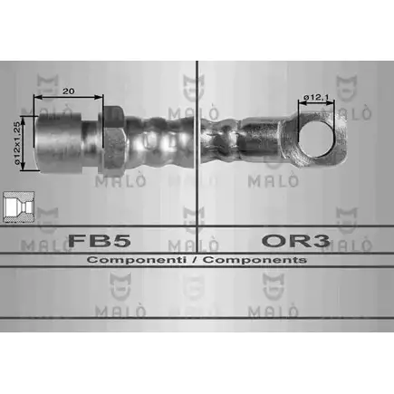 Шланг сцепления MALO 8134 XU28T L 2511180