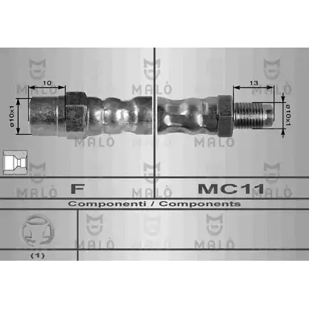 Тормозной шланг MALO XYTL DP 2511216 8233 изображение 0