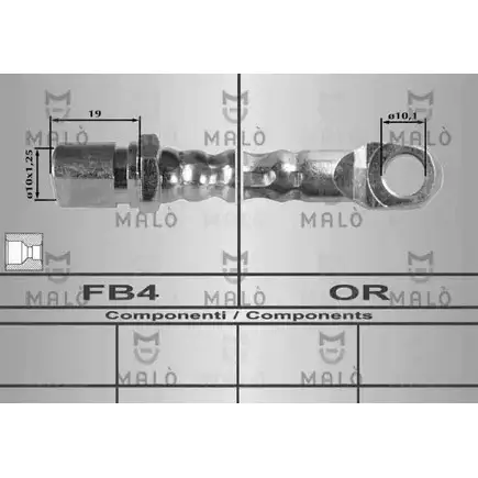 Тормозной шланг MALO 8322 2511272 04 YLT2R изображение 0