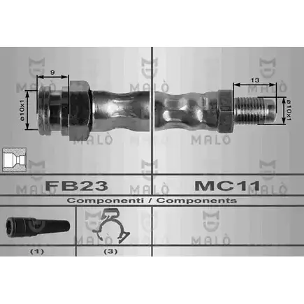Тормозной шланг MALO NY03L1 O 2511295 8358 изображение 0