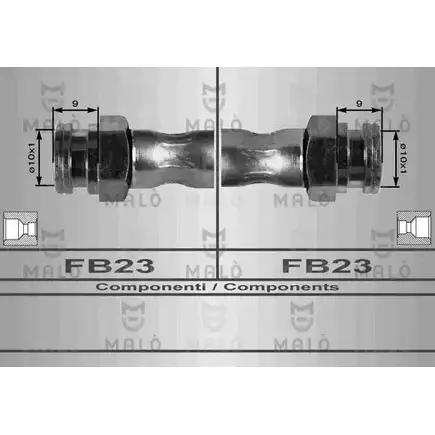 Тормозной шланг MALO 2511435 60QE 3QT 8506 изображение 0