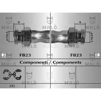 Тормозной шланг MALO 2512176 8921 SXX HPCF изображение 0