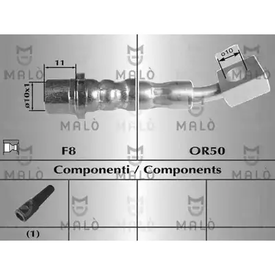 Тормозной шланг MALO 2512303 AF4 XG 8937
