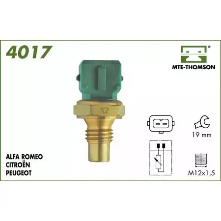 Датчик температуры охлаждающей жидкости MTE-THOMSON NGM NZT 2518038 H9YB9SV 4017 изображение 0