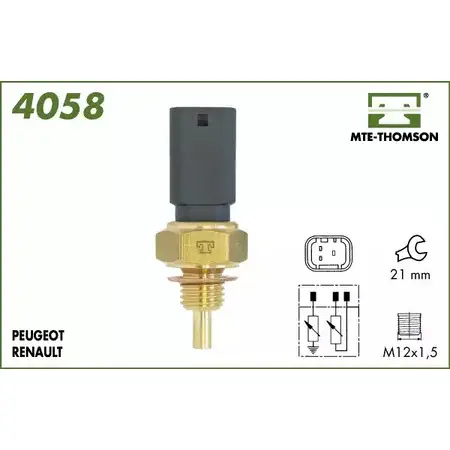 Датчик температуры охлаждающей жидкости MTE-THOMSON 4058 F5 9J3S9 2518074 P1TKFK изображение 0