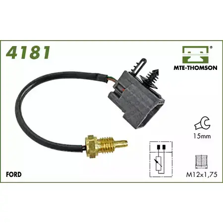 Датчик температуры охлаждающей жидкости MTE-THOMSON 5 I9O7A D2ECN 4181 2518127 изображение 0