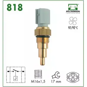 Датчик включения вентилятора радиатора MTE-THOMSON LRS 8E 00C3L 818 2518836 изображение 0