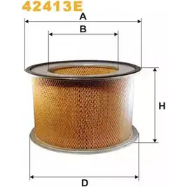 Воздушный фильтр WIX FILTERS 2528717 42413E WDI823 GK 63L