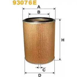 Воздушный фильтр WIX FILTERS S91WVX F 1PM15 93076E 2531337 изображение 0
