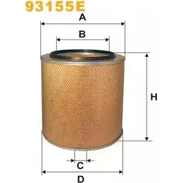 Воздушный фильтр WIX FILTERS CQ8QXZ KCSAX U 2531370 93155E изображение 0