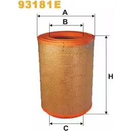 Воздушный фильтр WIX FILTERS 2531382 93181E 8M U55Z 3DBWVQP