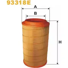 Воздушный фильтр WIX FILTERS 2531436 HTA2N X HO4L20 93318E