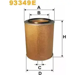 Воздушный фильтр WIX FILTERS EW1 2C 93349E 4I3Z4 2531452 изображение 0