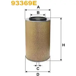 Воздушный фильтр WIX FILTERS S6SYB OPL H3 2531457 93369E