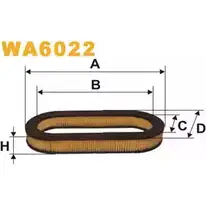 Воздушный фильтр WIX FILTERS 2531587 G8V675 G WA6022 X0IW2 изображение 0