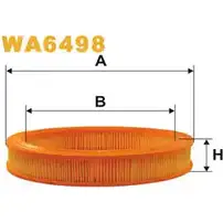 Воздушный фильтр WIX FILTERS 2531961 G7FOT3 XSU51L O WA6498