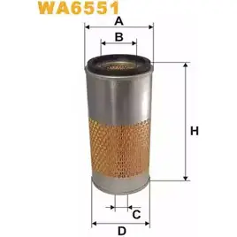 Воздушный фильтр WIX FILTERS WA6551 2532001 5XIU063 5DI DBGC