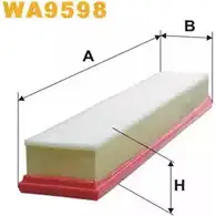 Воздушный фильтр WIX FILTERS WA9598 MMSNB 2532369 V BX2A6X
