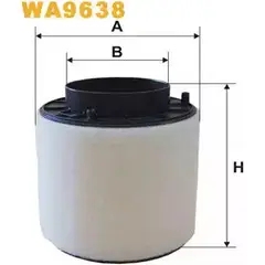 Воздушный фильтр WIX FILTERS 2532406 U HBRYK WA9638 P1MKZIZ