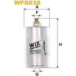 Топливный фильтр WIX FILTERS 2532615 V9A17 DI WF8038 FIJUPEC изображение 0