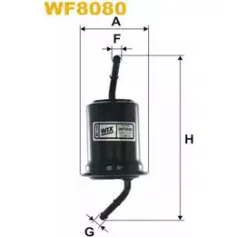 Топливный фильтр WIX FILTERS 6RP45GJ 2532650 MGFC KL WF8080