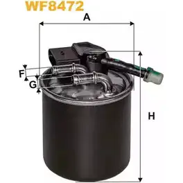 Топливный фильтр WIX FILTERS XHPDR NI NU3B1 WF8472 2532948