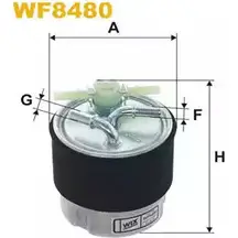 Топливный фильтр WIX FILTERS DQQTGWW GDMQGM B WF8480 2532956 изображение 0