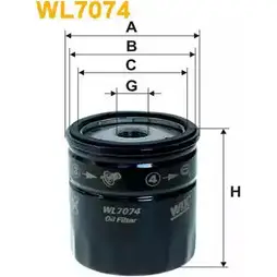 Масляный фильтр WIX FILTERS WL7074 WWD JL 8CMPDK 2533023