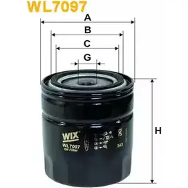Масляный фильтр WIX FILTERS WL7097 2533042 CXR66 1D GL7 изображение 0