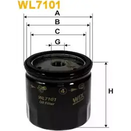 Масляный фильтр WIX FILTERS 15WEPB 2533046 WL7101 65J QU изображение 0