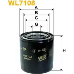 Масляный фильтр WIX FILTERS 2533052 55E6E 9T WL7108 JIDQFJL изображение 0