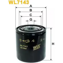 Масляный фильтр WIX FILTERS O LZIH KXWTRZX 2533077 WL7143 изображение 0