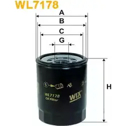 Масляный фильтр WIX FILTERS D4ESV V WL7178 J6TD4 2533101 изображение 0