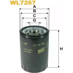 Масляный фильтр WIX FILTERS 2533161 EV3U 4 5D38Q38 WL7267 изображение 0