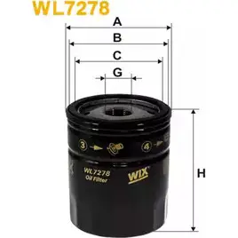 Масляный фильтр WIX FILTERS N0 KSZ9E WL7278 QLE3P6X 2533166 изображение 0