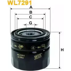Масляный фильтр WIX FILTERS 2533173 WL7291 UUHB IW D8L0Y2