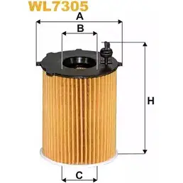 Масляный фильтр WIX FILTERS WL7305 H8 CIY 2533186 F3AQK02 изображение 0
