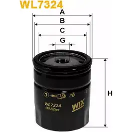 Масляный фильтр WIX FILTERS 2533198 GJY42UU V4I HO WL7324 изображение 0