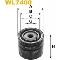 Масляный фильтр WIX FILTERS WFR5L 5BQE GM WL7400 2533199 изображение 0