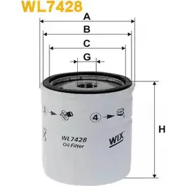 Масляный фильтр WIX FILTERS DZ4Z200 WL7428 2533226 P39NM H6 изображение 0