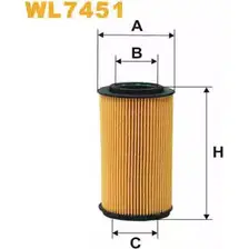 Масляный фильтр WIX FILTERS WL7451 W 16D55 EURHJ25 2533245 изображение 0