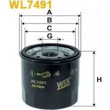 Масляный фильтр WIX FILTERS 2533283 WL7491 3DL3 WVC D3CBP0 изображение 0