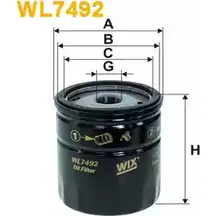 Масляный фильтр WIX FILTERS 2533284 PI0 Z8RY WL7492 G656EOR изображение 0