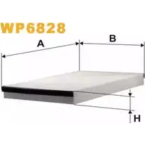 Салонный фильтр WIX FILTERS BFFN2 WP6828 2533448 UY99 15O