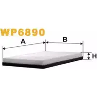 Салонный фильтр WIX FILTERS B6X 7SDN A6OF3WG 2533483 WP6890