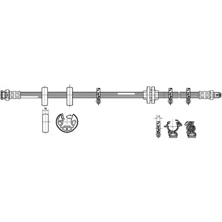 Тормозной шланг CEF KK4HC 2534668 GD2KOE T 511544 изображение 0