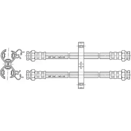 Тормозной шланг CEF 83ZHP9 511721 I9AJ X 2534794 изображение 0