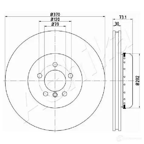 Тормозной диск ASHIKA MWFS Q 60-00-0116 1437283350 изображение 0
