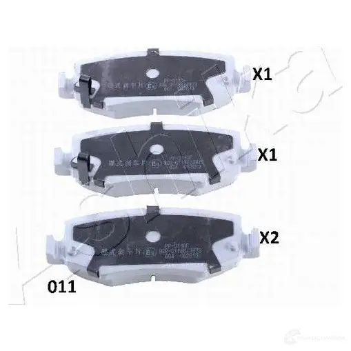 Тормозные колодки дисковые, комплект ASHIKA QG DL1EH 51-00-011 2115893 8033001824537