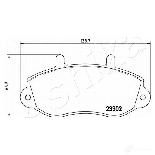 Тормозные колодки дисковые, комплект ASHIKA ASJW4 I 1437296020 50-00-0408 изображение 2